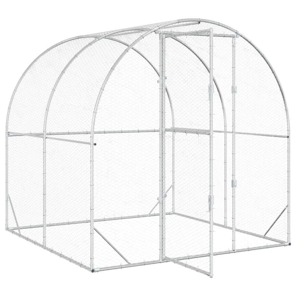 Pollaio Argento 200 x 200 x 200 cm Acciaio zincato 42042527