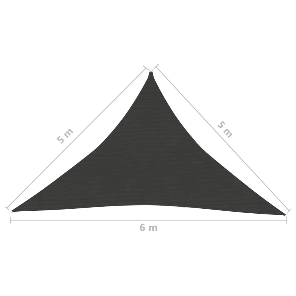 Vela ombreggiante/ombrellone 160 g/m² HDPE 5 x 5 x 6 m antracite 02_0008940