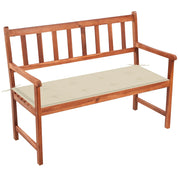 Panca da Giardino con Cuscino 120 cm in Massello di Acacia