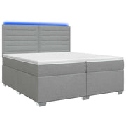 Letto box spring con materasso Grigio Chiaro 200 x 200 cm 3454943
