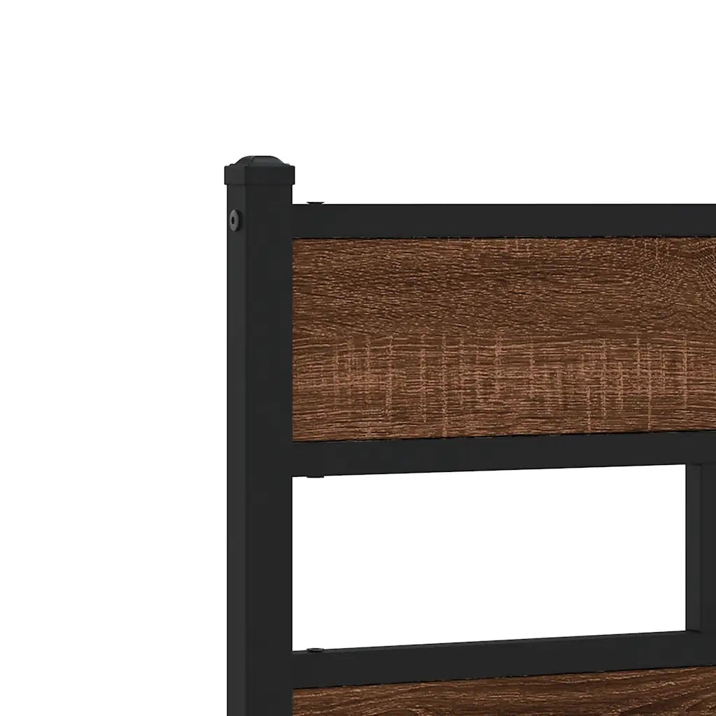 Giroletto senza Materaso in Metallo Rovere Marrone 200x200 cm 3308515