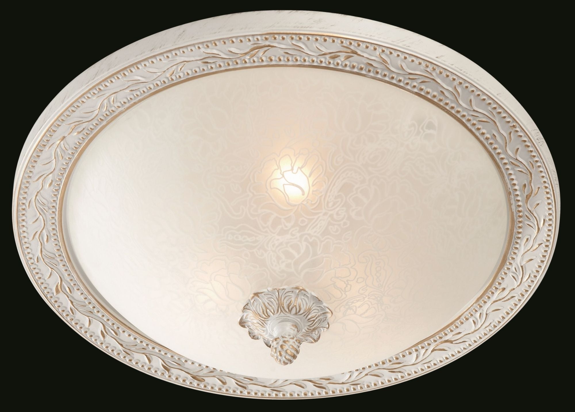 Plafoniera Ceiling & Wall in Metallo Aritos Bianco con Oro