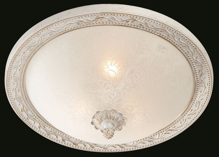 Plafoniera Ceiling & Wall in Metallo Aritos Bianco con Oro