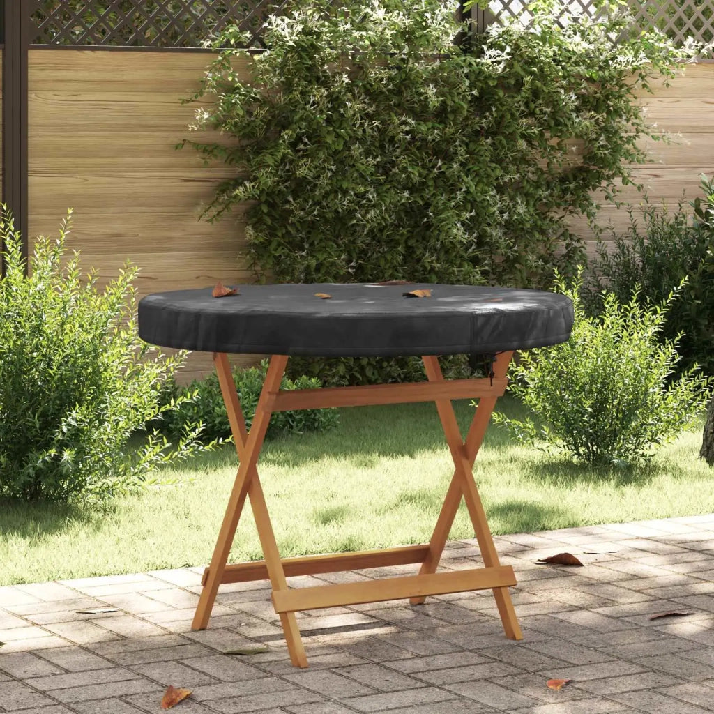 Copertura per Tavolo da Esterno 112 x 112 x 10 cm Rotondo Nero 4106062