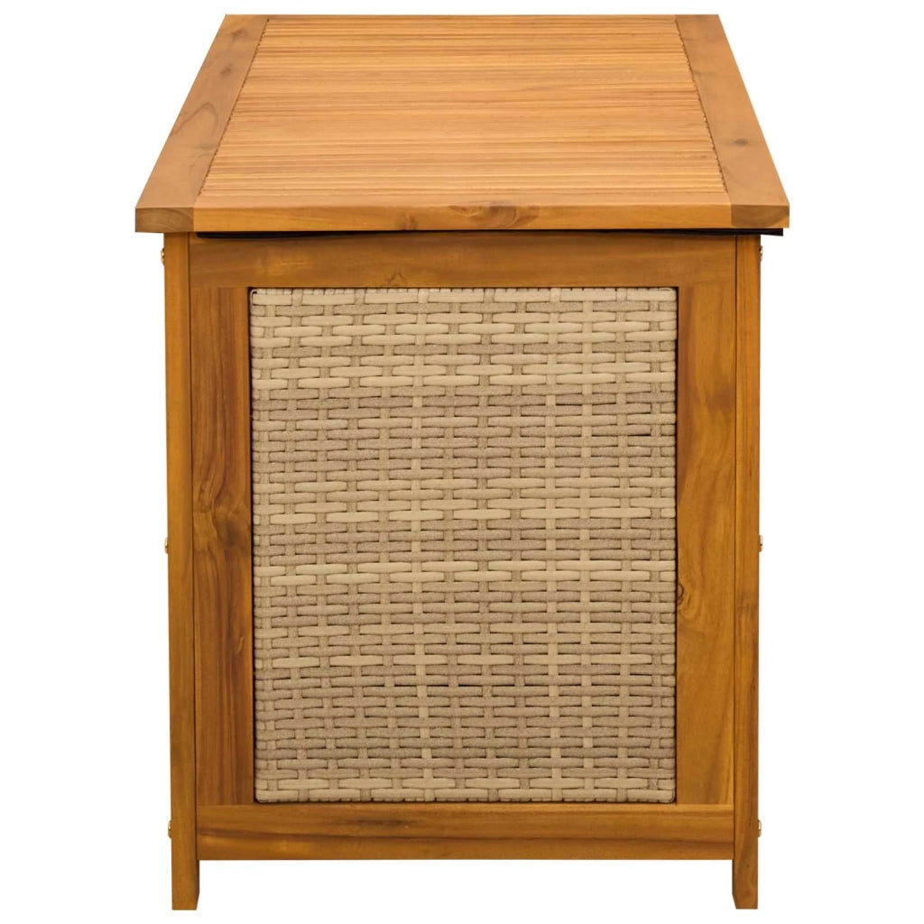 Scatola di Stoccaggio per Giardino 185 L 113 x 50 x 56 cm Beige 42002720