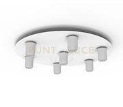 ALESSIA-7LB  Lampada da soffitto 7 attacchi struttura bianca tonda attacco E14 senza vetri