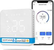 Termostato Wi-Fi intelligente per riscaldamento a caldaia - Termometro digitale Wi-Fi per camera con comando a distanza LED - HomeKit Siri Google Alexa