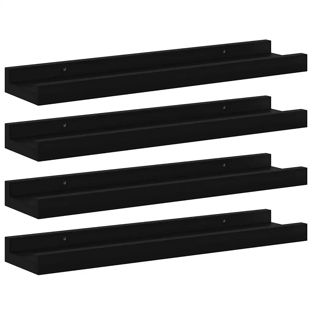 Mensole da Parete 4 pz Nere 40x9x3 cm cod mxl 62797
