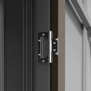 Casetta Porta Attrezzi con Tetto Inclinato e Serratura 100x103x160 cm in Acciaio Zincato Marrone