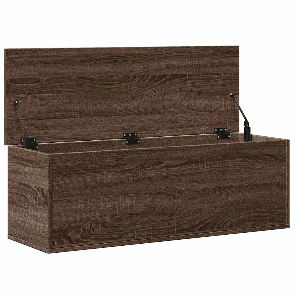 vidaXL Contenitore Portaoggetti Rovere Marrone 102x35x35 cm Truciolato