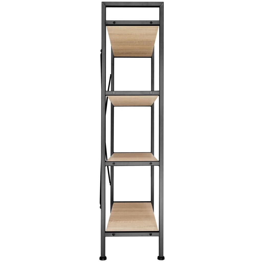 Libreria grande in stile industriale/vintage con 4 ripiani 121,5 cm beige 08_0000279