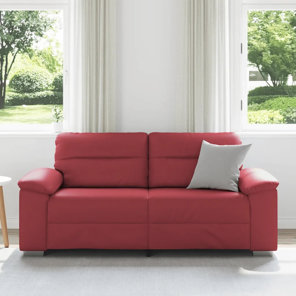 Divano a 2 posti Rosso Vino 180x81x84 cm in Similpelle 4105341