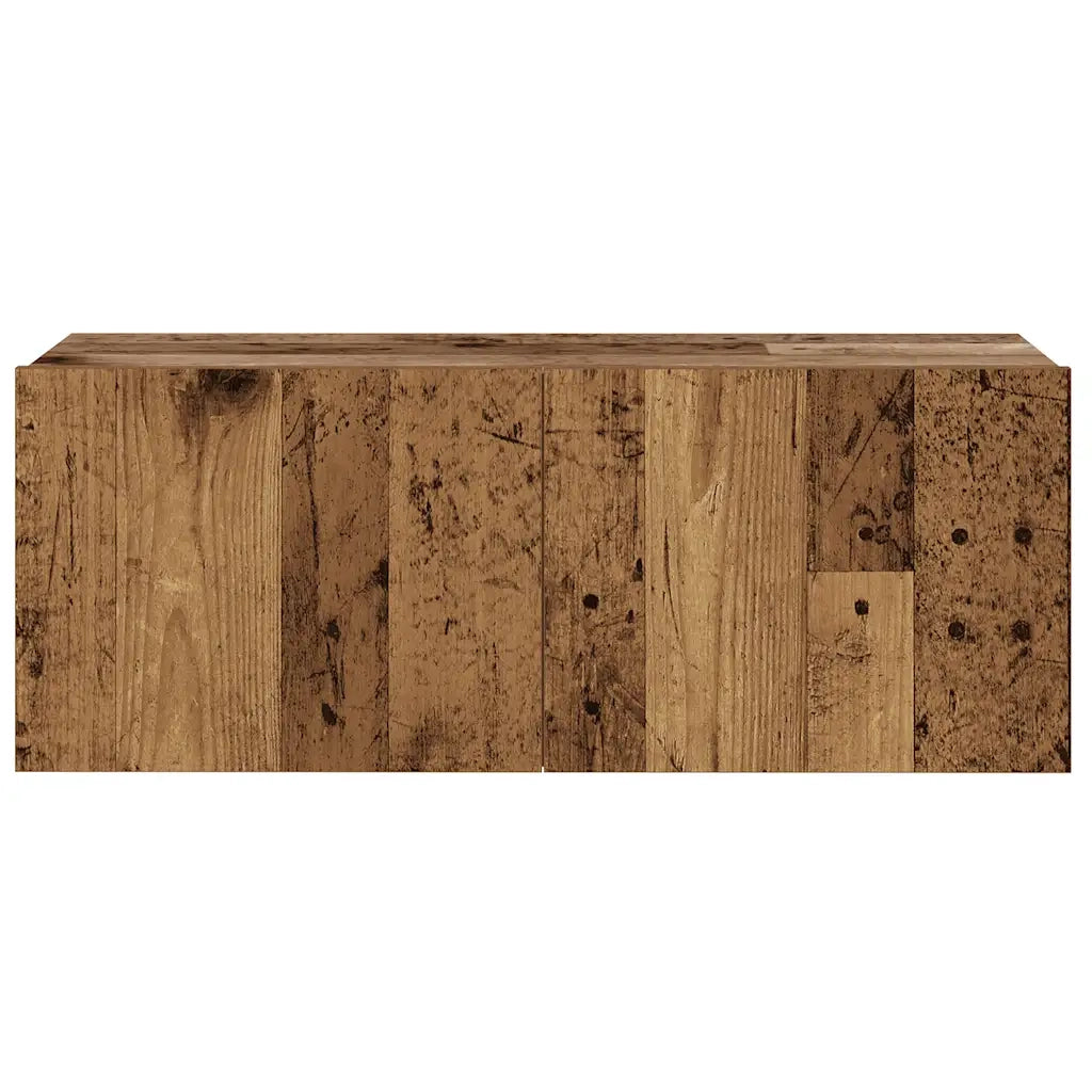 vidaXL Mobili TV a Parete 6 pz Legno Vecchio Legno Multistrato