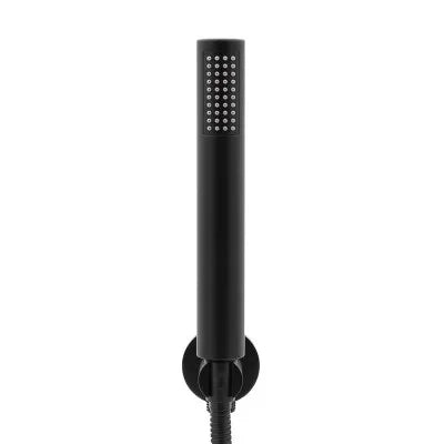 Set doccia completo nero opaco con soffione 20 cm e kit doccia incasso Paco