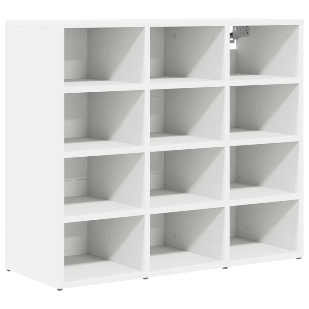 Mobile per scarpe-Scarpiera Bianco 77,5 x 30 x 67 cm Legno multistrato