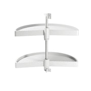 Set di piatti girevoli 3/4 Shelvo, per modulo da 900 mm, Tecnoplastica e Alluminio, Bianca
