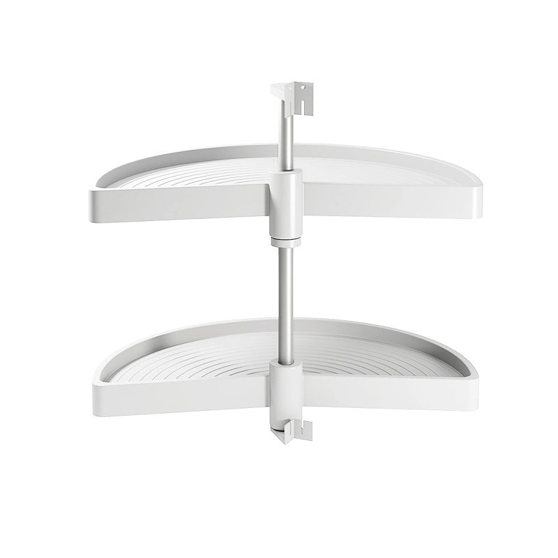 Set di piatti girevoli 3/4 Shelvo, per modulo da 900 mm, Tecnoplastica e Alluminio, Bianca
