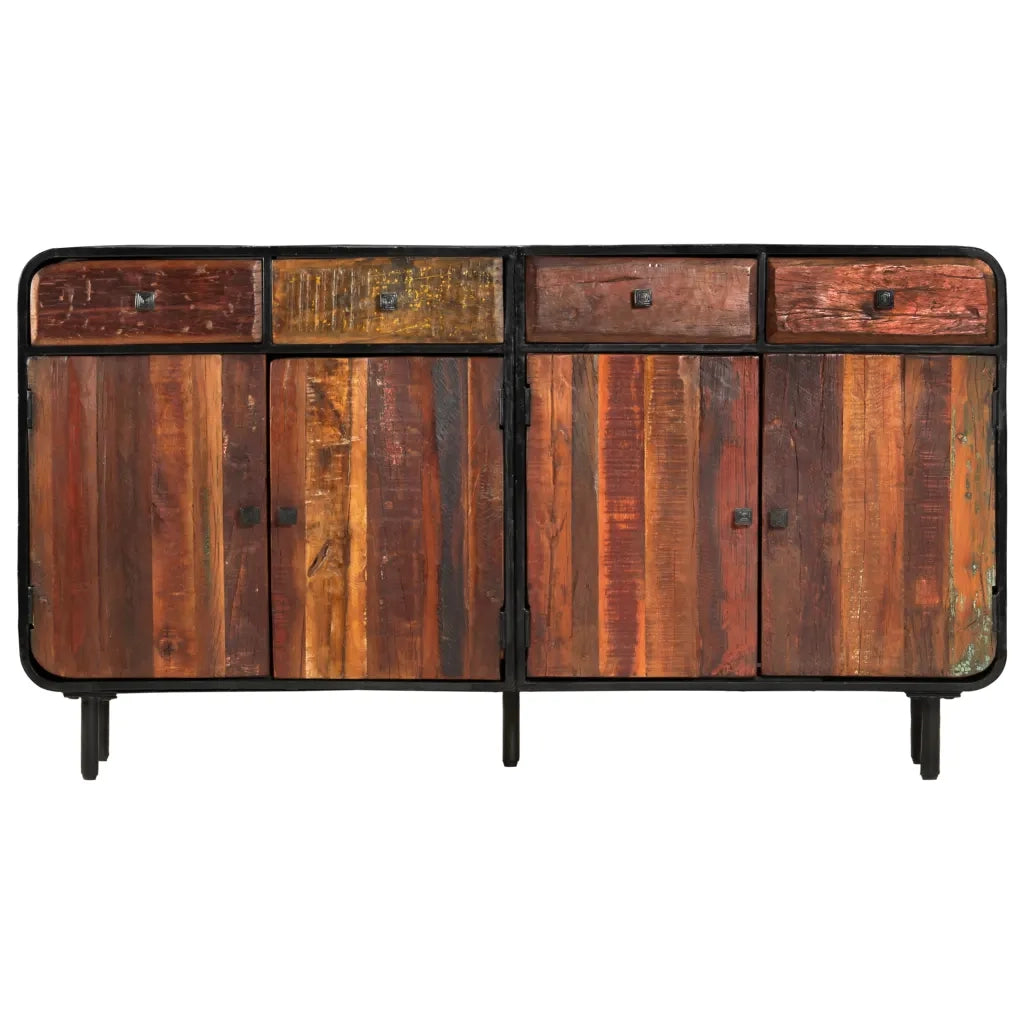 Credenza in Legno Massello di Recupero 140x35x76 cm 282885