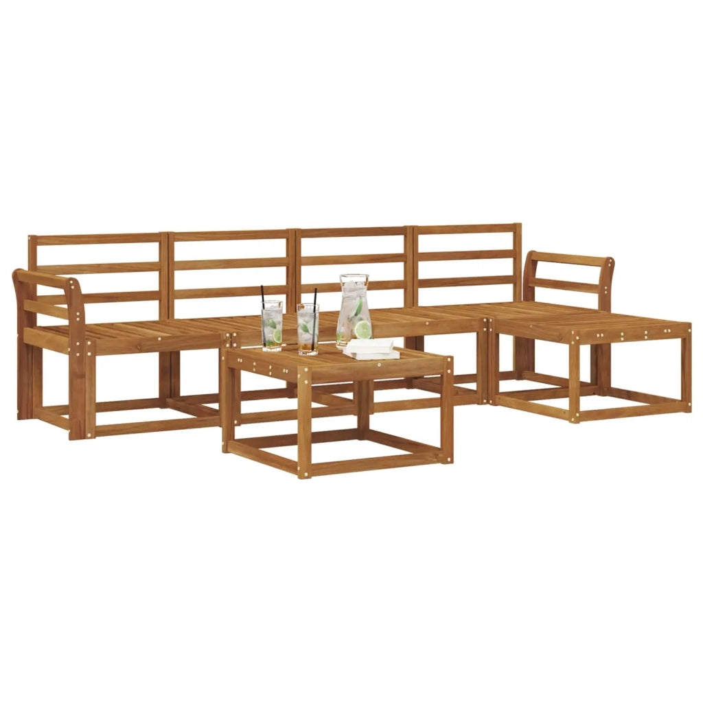 Set di divani da esterno 6 pcs Naturale