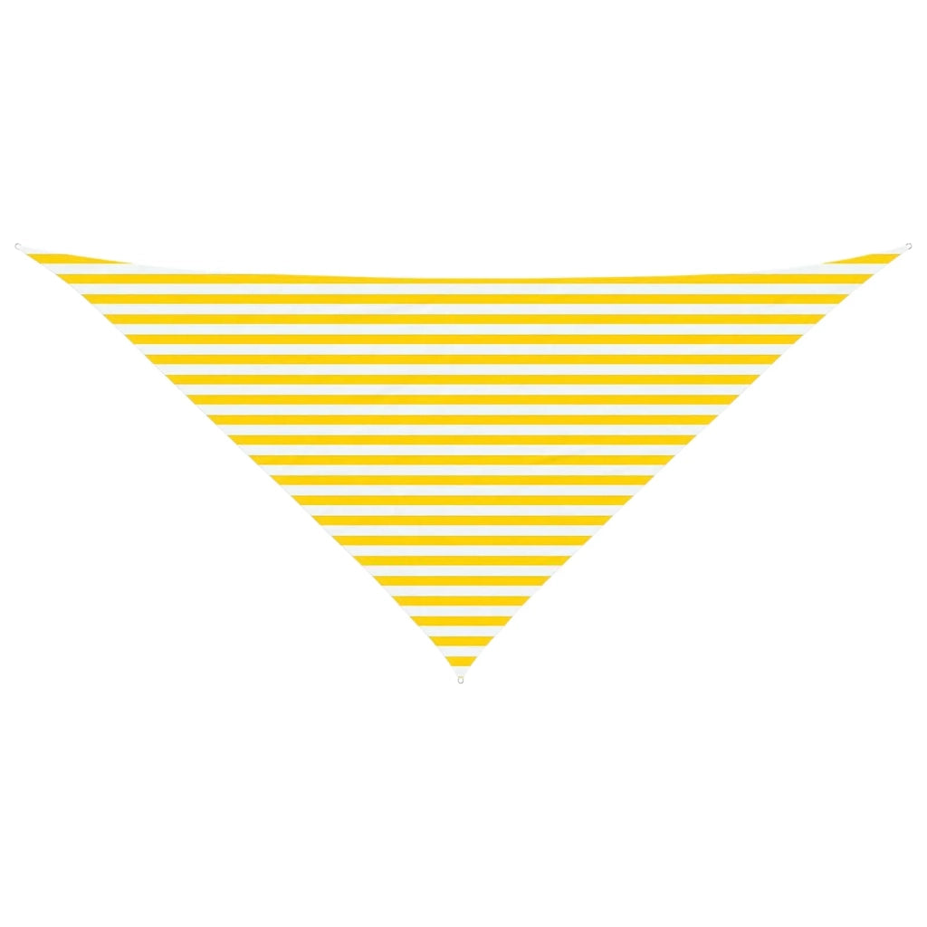 Vela Parasole | Telo Ombra | Vela da ombra solare Giallo e Bianco 4 x 4 x 5,8 m