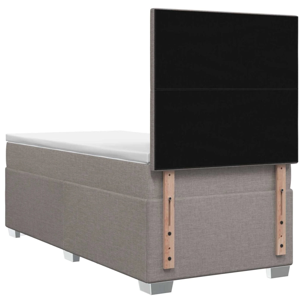 Letto box spring con materasso Tortora 90 x 200 cm Tessuto 3454793