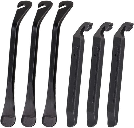 Set di luci per gomme a 6 pezzi - Carbonio Acciaio/Nylon - Antiscivolo - Leggero - Adatto per bicicletta da corsa/bicicletta da mountain bike - 4.6 pollici/42 pollici - Luci per gomme