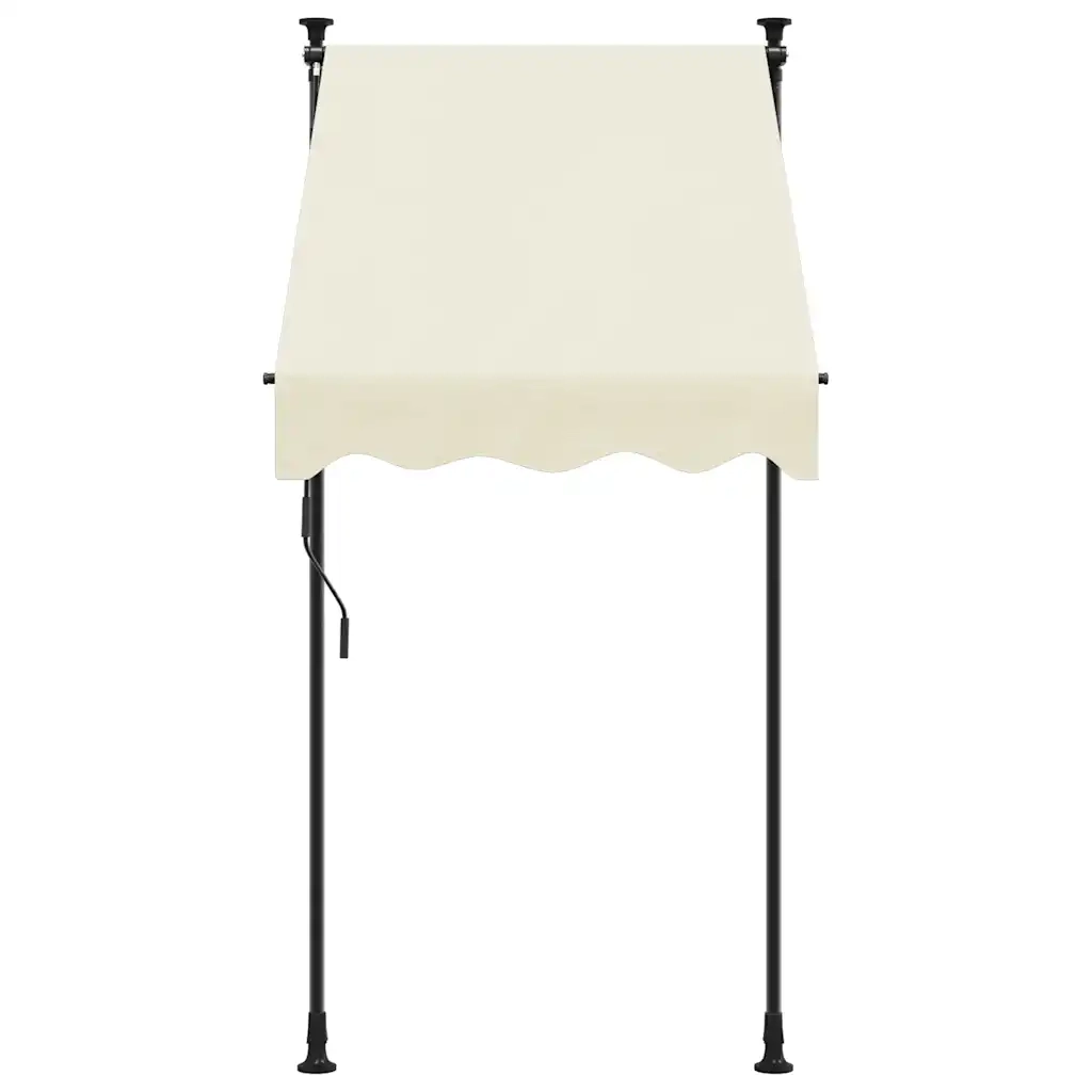 Tenda da Sole Retrattile Crema 100x150 cm in Tessuto e Acciaio 368743