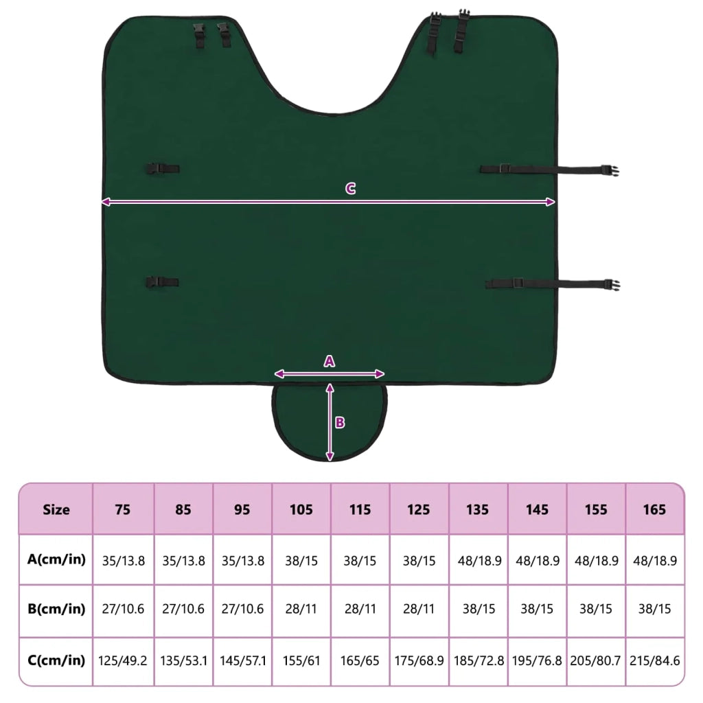 Coperta per Cavalli Verde scuro completo 75 cm Poliestere CFW3063677