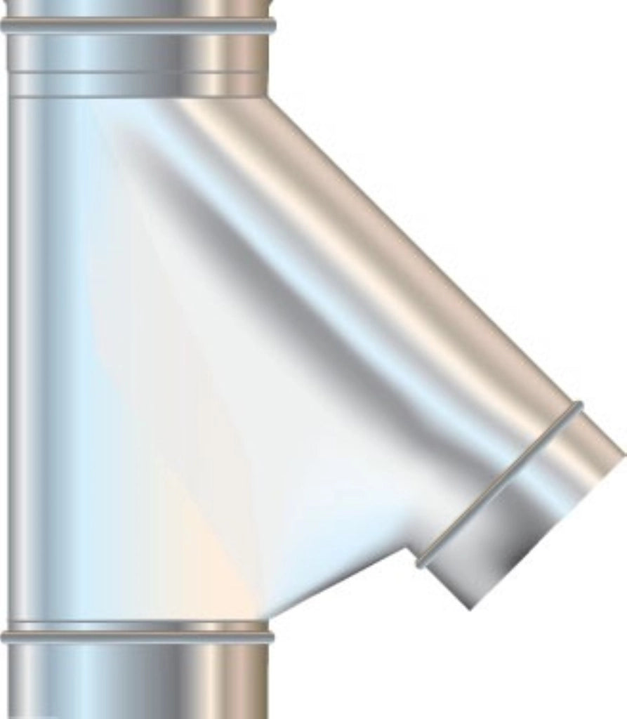 Raccordo Inox T 135° Diametro 80 316L - Zinco Calabria