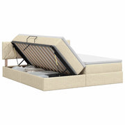Letto con Contenitore con testiera 2 pz Crema Pelle Sintetica 3458929