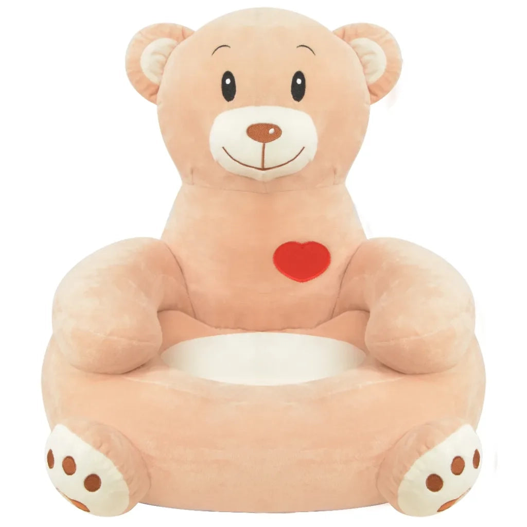 Poltrona in Peluche per Bambini Orsacchiotto Marrone