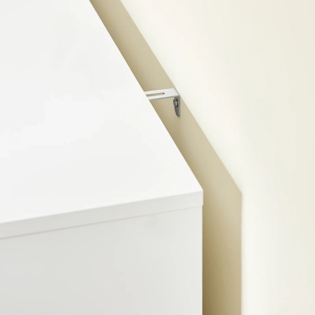 SoBuy Scarpiera con 3 ante Scarpiera stretta con 6 ripiani Cassettiera per scarpe Bianco-Naturale 86x34x122 cm FSR189-WN