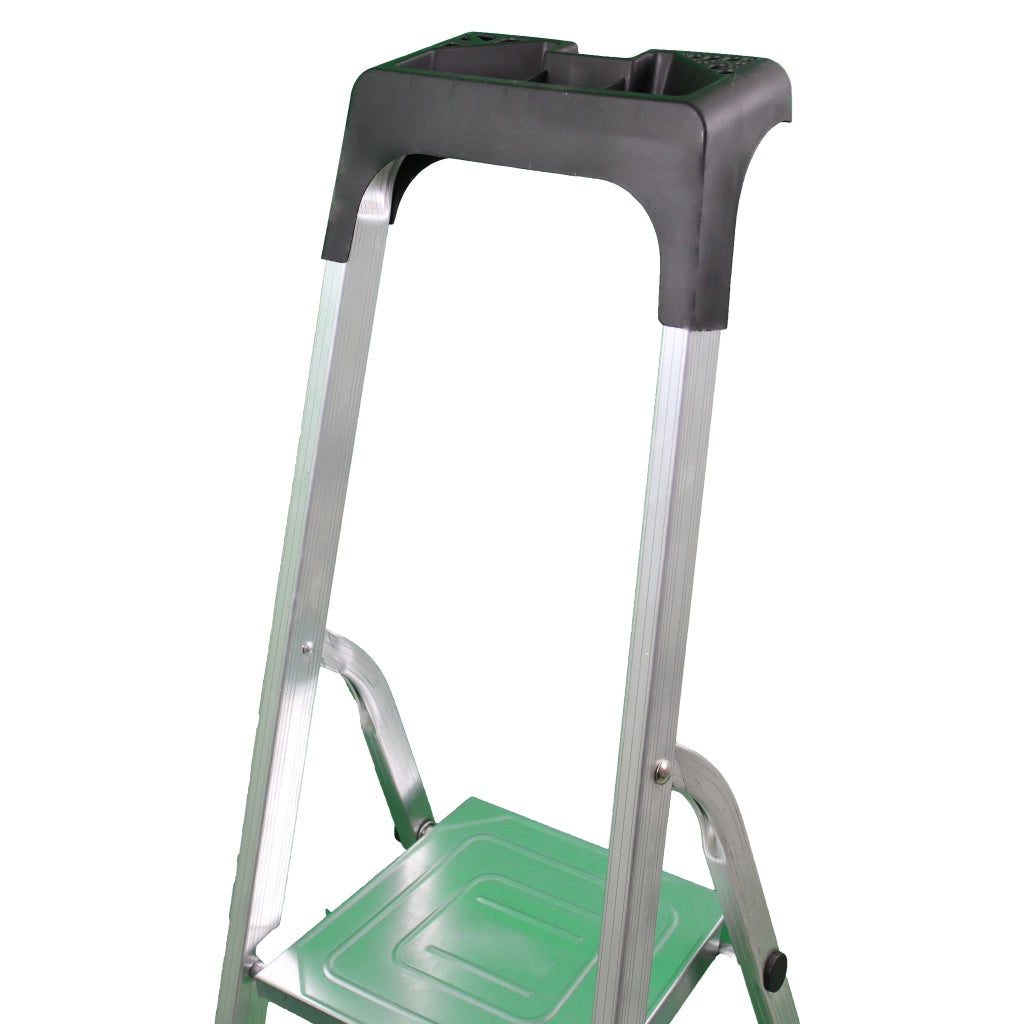 SOLEILUX Scala in alluminio “UNICA” 5 gradini con portaoggetti portata certificata 150kg – EN131 TÜV