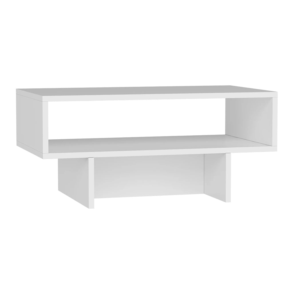 Tavolino con vano contenitore 37 x 80 x 45 cm bianco 03_0008469