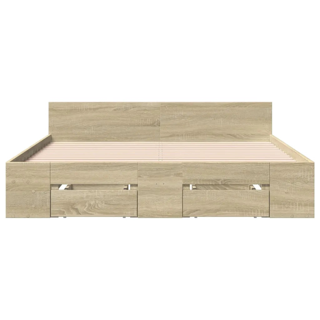 Giroletto Cassetti Rovere Sonoma 120x190 cm Legno Multistrato