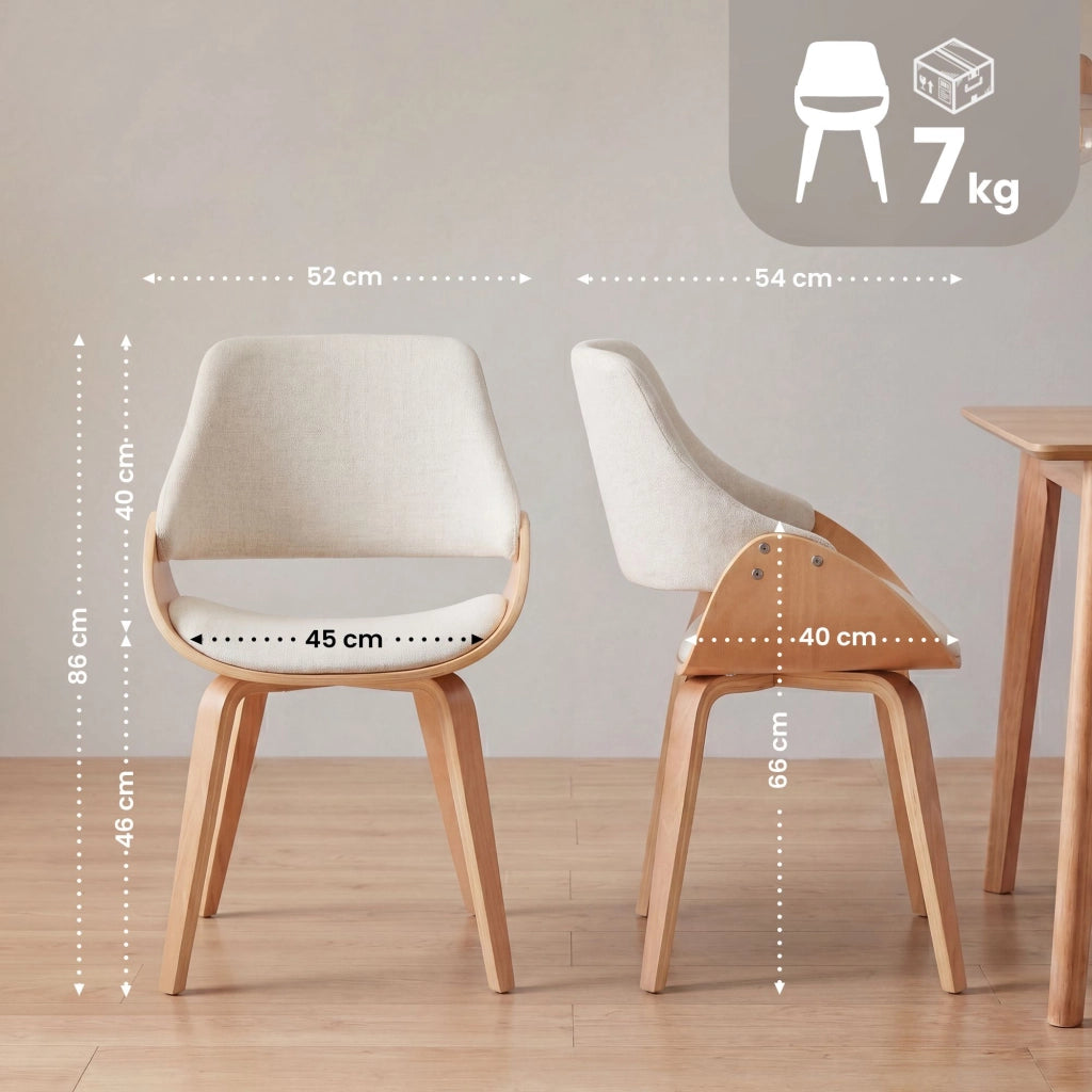 Sedia per sala da pranzo in tessuto Vangale 1