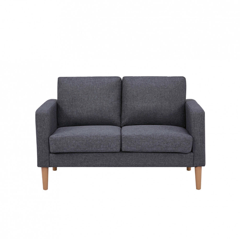 Divano 2 Posti Ramsey 137x73x82 h cm in Tessuto Grigio scuro