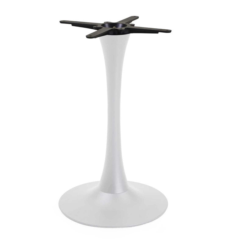 Base Tavolo Acciaio Harvin Bianco Tondo Cm ø45h73,5