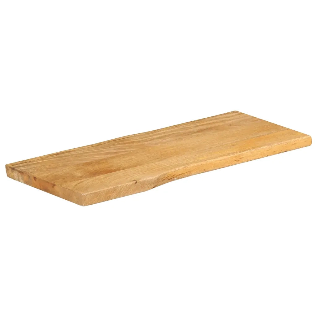 Piano Tavolo 90x40x2,5 cm Bordi Vivi in Legno Massello di Mango
