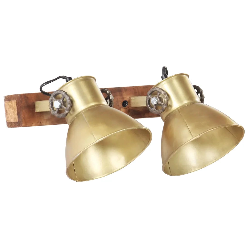 Lampada da Parete in Stile Industriale Ottone 45x25 cm E27 cod mxl 68805
