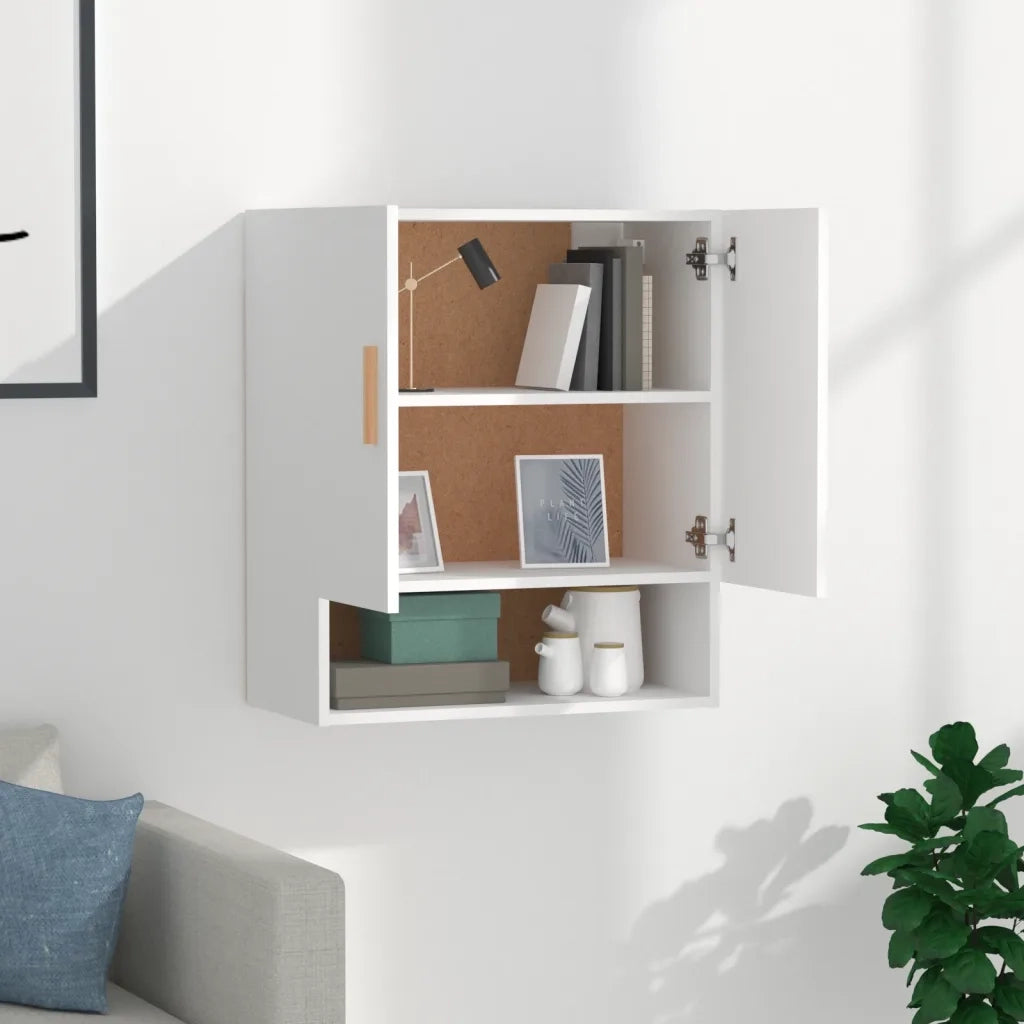 Armadietto a Muro Bianco 60x31x70 cm in Legno Multistrato 812870