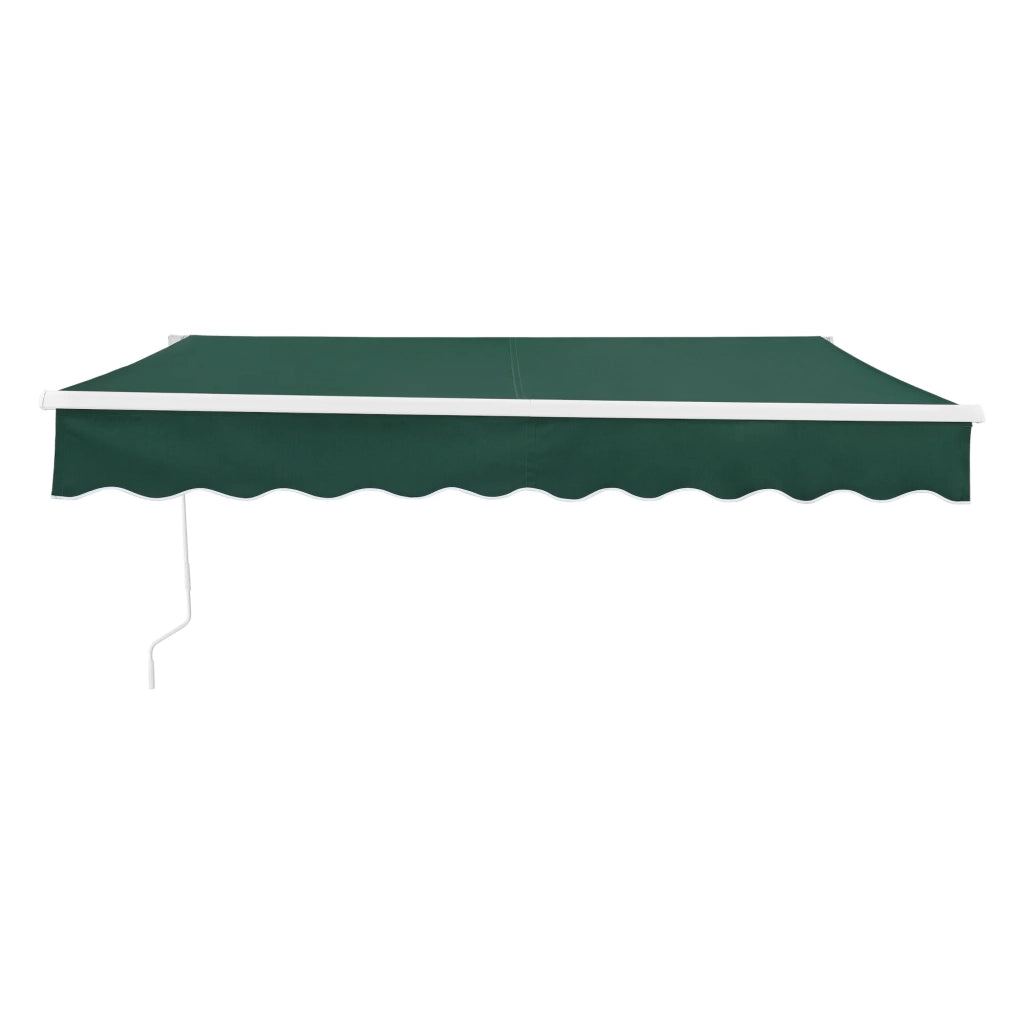 Tenda da sole con manovella 300 x 250 cm verde scuro 03_0008307