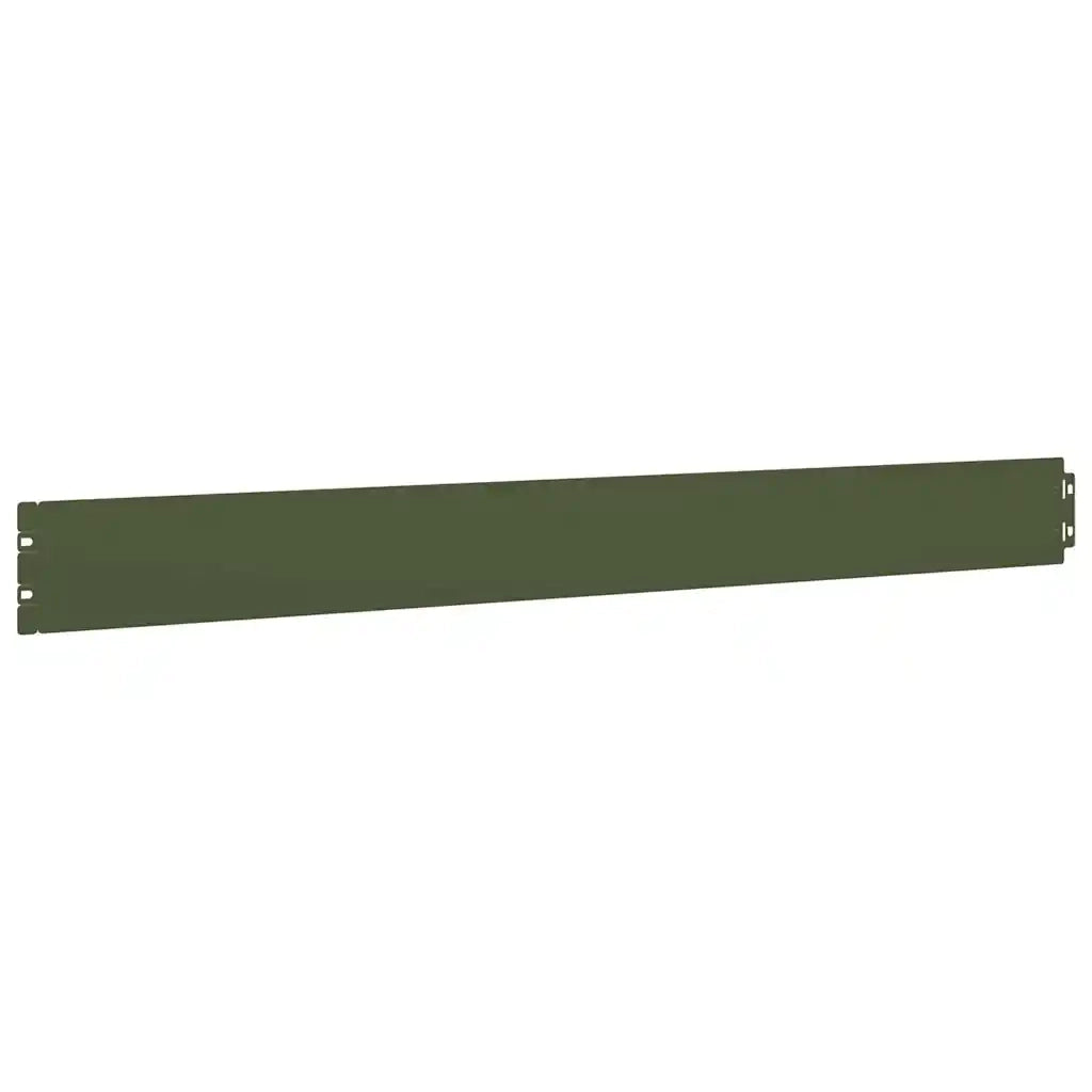 vidaXL Bordure per Prato 10 pz Verde Oliva Acciaio Laminato a Freddo