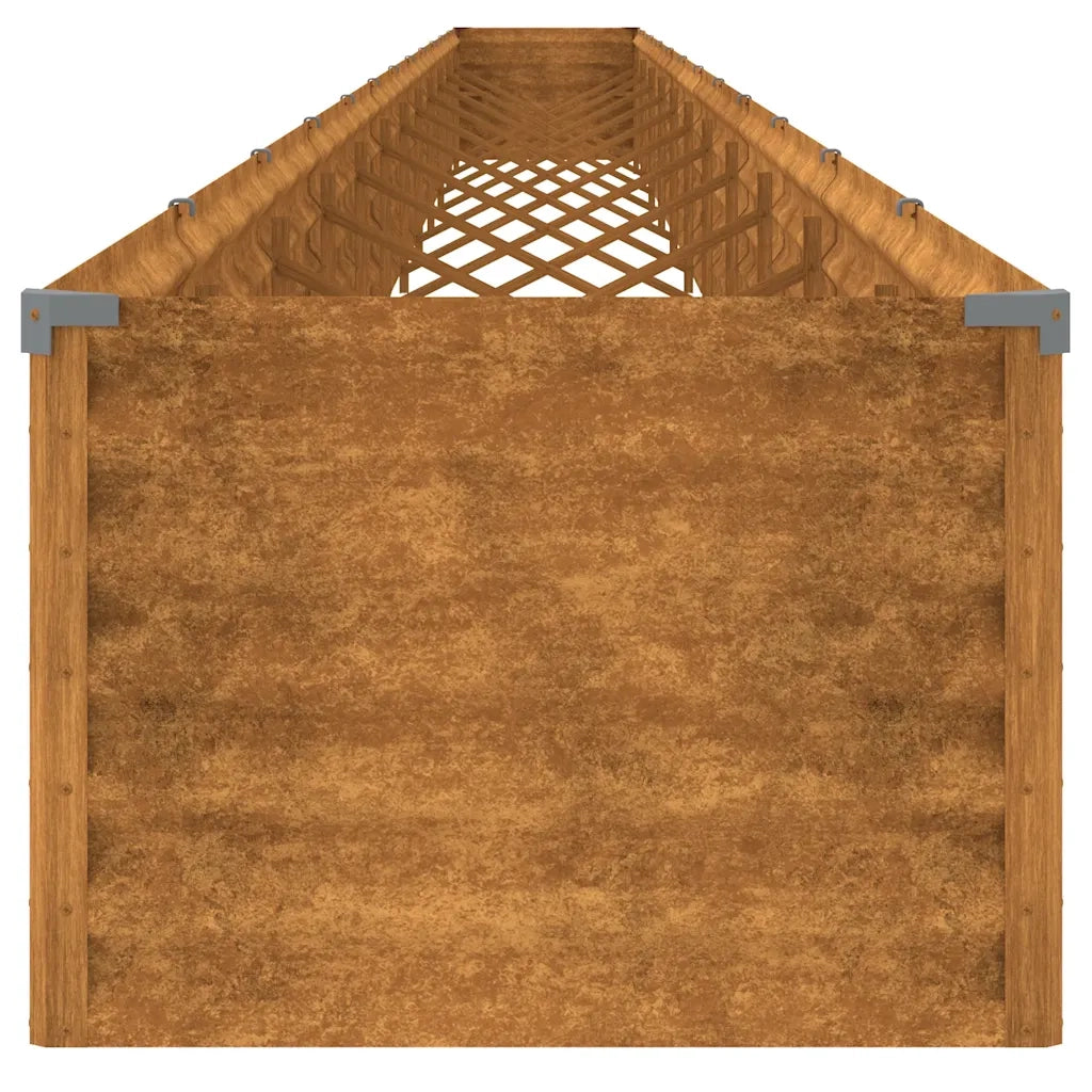 Fioriera Rialzata da Giardino 1152x50x36 cm in Acciaio Corten 151983