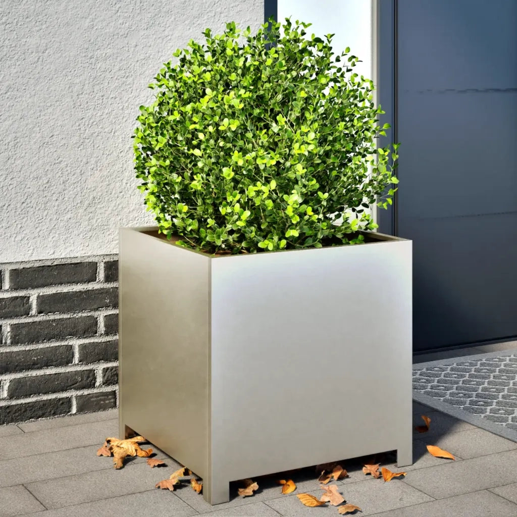Fioriera da Giardino-Vaso da Esterno 50x50x50 cm in Acciaio Inox 742827