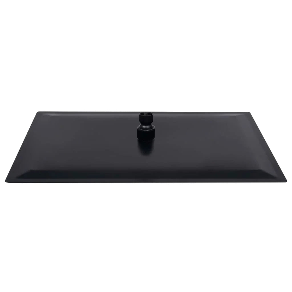 Soffione doccia a pioggia soffione doccia accessorio per il bagno acciaio inox 40 x 30 cm rettangolare nero 02_0002083