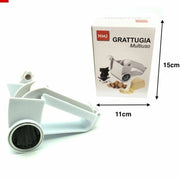 Trade Shop - Grattugia A Manovella Manuale Multifunzione Gratta Formaggio Utensile Cucina -