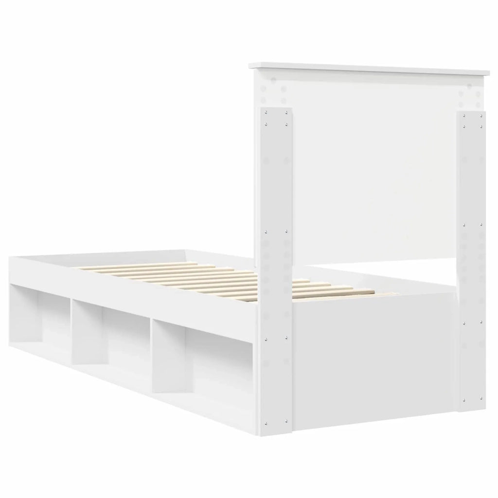 Struttura del letto Bianco 75 x 190 cm Pino massello