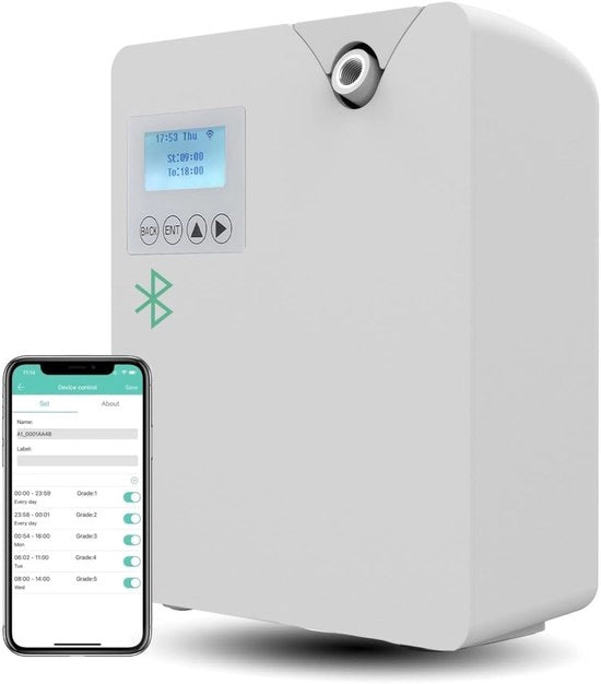 Macchina per Diffusione di Olio Essenziale Professionale - Modello Professionale - Bianco - Diffusore di Aria - Adatto per Casa, Ufficio