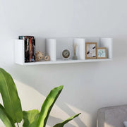 Scaffale Porta CD a Parete Bianco 75x18x18 cm in Multistratocod mxl 97366